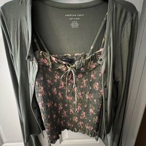 American eagle tank top and shawl